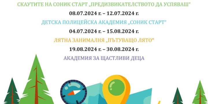 ЛЯТНА ВАКАНЦИОННА ПРОГРАМА НА СОНИК СТАРТ /ГРАД ЛЕВСКИ – 2024 ГОДИНА/